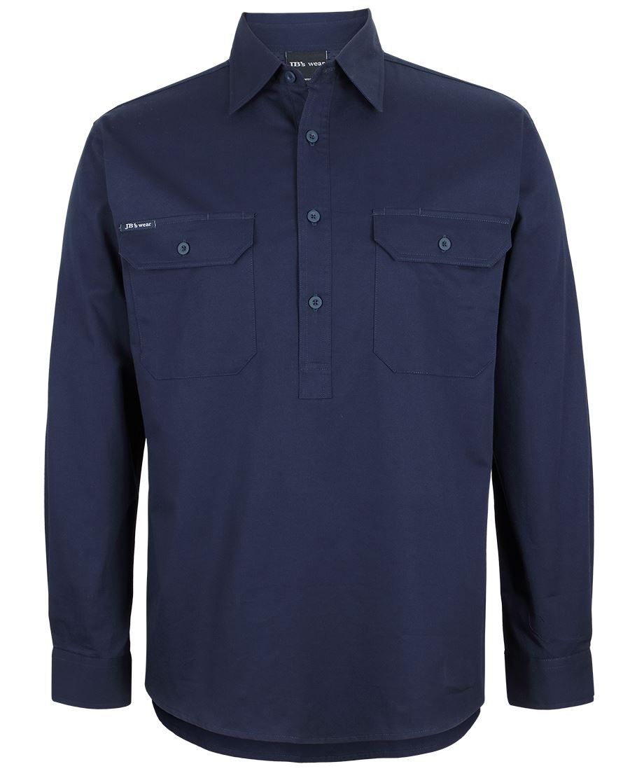 JB's Close Front Long Sleeve 150G Work Shirt